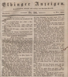 Elbinger Anzeigen, Nr. 36. Mittwoch, 6. Mai 1835