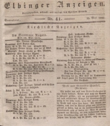 Elbinger Anzeigen, Nr. 41. Sonnabend, 23. Mai 1835