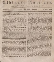 Elbinger Anzeigen, Nr. 44. Mittwoch, 3. Juni 1835