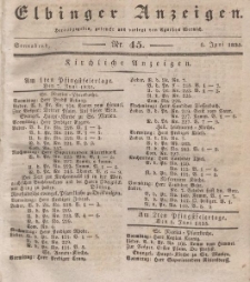 Elbinger Anzeigen, Nr. 45. Sonnabend, 6. Juni 1835
