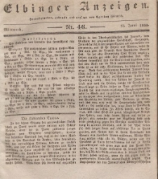 Elbinger Anzeigen, Nr. 46. Mittwoch, 10. Juni 1835