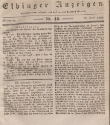Elbinger Anzeigen, Nr. 46. Mittwoch, 10. Juni 1835