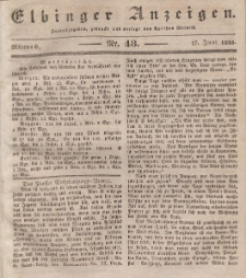 Elbinger Anzeigen, Nr. 48. Mittwoch, 17. Juni 1835