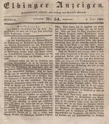 Elbinger Anzeigen, Nr. 54. Mittwoch, 8. Juli 1835