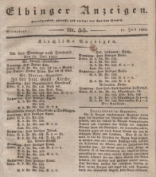 Elbinger Anzeigen, Nr. 55. Sonnabend, 11. Juli 1835