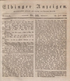 Elbinger Anzeigen, Nr. 58. Mittwoch, 22. Juli 1835