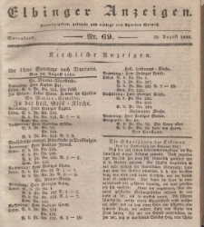 Elbinger Anzeigen, Nr. 69. Sonnabend, 29. August 1835