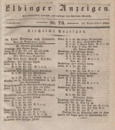 Elbinger Anzeigen, Nr. 73. Sonnabend, 12. September 1835