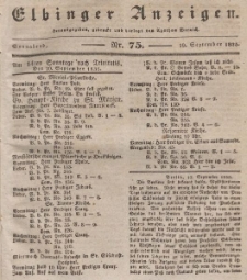 Elbinger Anzeigen, Nr. 75. Sonnabend, 19. September 1835