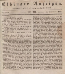 Elbinger Anzeigen, Nr. 78. Mittwoch, 30. September 1835