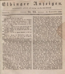 Elbinger Anzeigen, Nr. 78. Mittwoch, 30. September 1835