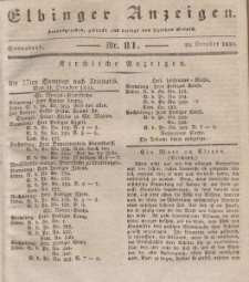 Elbinger Anzeigen, Nr. 81. Sonnabend, 10. Oktober 1835
