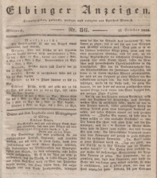 Elbinger Anzeigen, Nr. 86. Mittwoch, 28. Oktober 1835