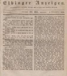 Elbinger Anzeigen, Nr. 88. Mittwoch, 4. November 1835