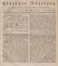 Elbinger Anzeigen, Nr. 90. Mittwoch, 11. November 1835