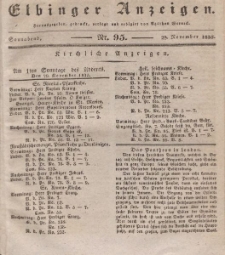 Elbinger Anzeigen, Nr. 95. Sonnabend, 28. November 1835