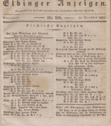 Elbinger Anzeigen, Nr. 99. Sonnabend, 12. Dezember 1835