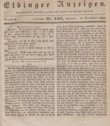 Elbinger Anzeigen, Nr. 100. Mittwoch, 16. Dezember 1835