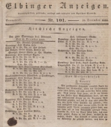 Elbinger Anzeigen, Nr. 101. Sonnabend, 19. Dezember 1835