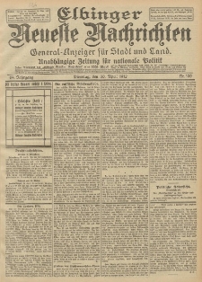 Elbinger Neueste Nachrichten, Nr. 100 Dienstag 30 April 1912 64. Jahrgang