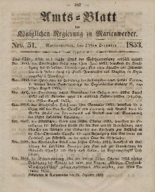 Amts-Blatt der Königl. Regierung zu Marienwerder, 21. Dezember 1853, No. 51.