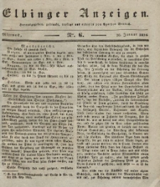 Elbinger Anzeigen, Nr. 6. Mittwoch, 20. Januar 1836
