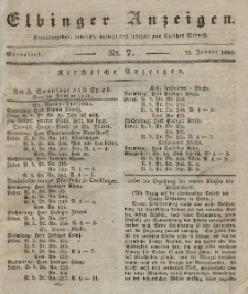 Elbinger Anzeigen, Nr. 7. Sonnabend, 23. Januar 1836