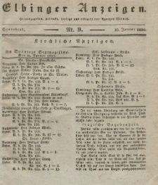 Elbinger Anzeigen, Nr. 9. Sonnabend, 30. Januar 1836