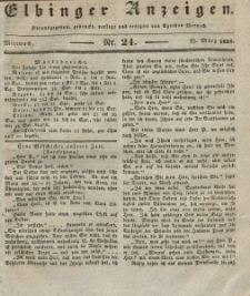 Elbinger Anzeigen, Nr. 24. Mittwoch, 23. März 1836