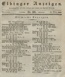 Elbinger Anzeigen, Nr. 26. Mittwoch, 30. März 1836