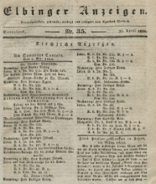 Elbinger Anzeigen, Nr. 35. Sonnabend, 30. April 1836