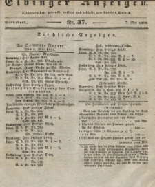 Elbinger Anzeigen, Nr. 37. Sonnabend, 7. Mai 1836