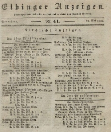 Elbinger Anzeigen, Nr. 41. Sonnabend, 21. Mai 1836
