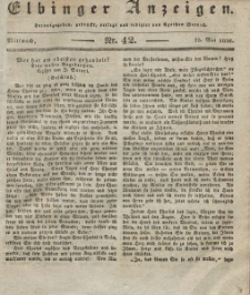 Elbinger Anzeigen, Nr. 42. Mittwoch, 25. Mai 1836