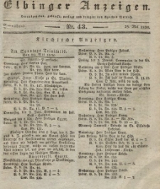 Elbinger Anzeigen, Nr. 43. Sonnabend, 28. Mai 1836