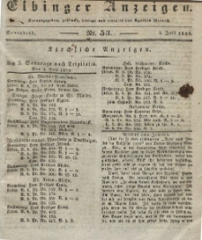 Elbinger Anzeigen, Nr. 53. Sonnabend, 2. Juli 1836