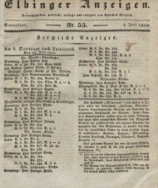 Elbinger Anzeigen, Nr. 55. Sonnabend, 9. Juli 1836