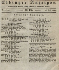 Elbinger Anzeigen, Nr. 61. Sonnabend, 30. Juli 1836
