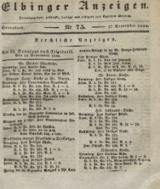 Elbinger Anzeigen, Nr. 75. Sonnabend, 17. September 1836
