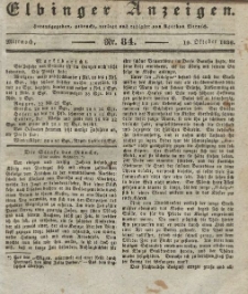 Elbinger Anzeigen, Nr. 84. Mittwoch, 19. Oktober 1836