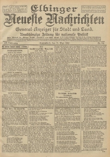 Elbinger Neueste Nachrichten, Nr. 110 Sonnabend 11 Mai 1912 64. Jahrgang