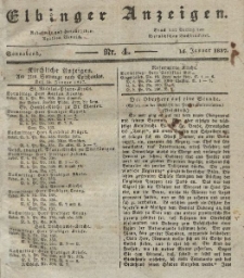 Elbinger Anzeigen, Nr. 4. Sonnabend, 14. Januar 1837