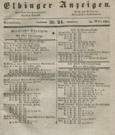 Elbinger Anzeigen, Nr. 24. Sonnabend, 25. März 1837