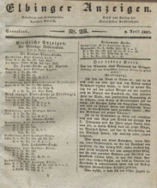 Elbinger Anzeigen, Nr. 28. Sonnabend, 8. April 1837