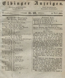 Elbinger Anzeigen, Nr. 28. Sonnabend, 8. April 1837