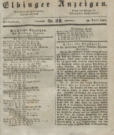 Elbinger Anzeigen, Nr. 32. Sonnabend, 22. April 1837
