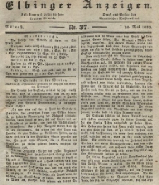 Elbinger Anzeigen, Nr. 37. Mittwoch, 10. Mai 1837