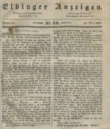 Elbinger Anzeigen, Nr. 39. Mittwoch, 17. Mai 1837