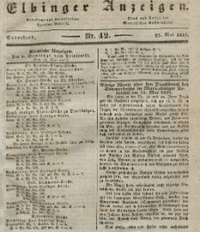 Elbinger Anzeigen, Nr. 42. Sonnabend, 27. Mai 1837