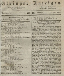 Elbinger Anzeigen, Nr. 48. Sonnabend, 17. Juni 1837